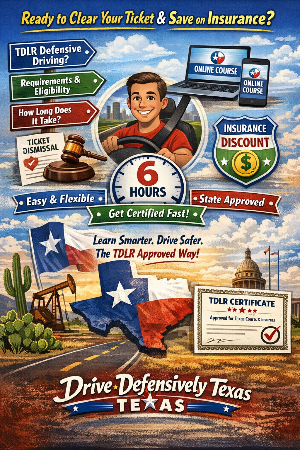 TDLR Defensive Driving Course