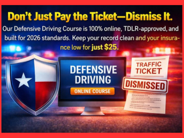 A driver successfully submitting their completion certificate for a Defensive Driving Course to a Texas municipal court.