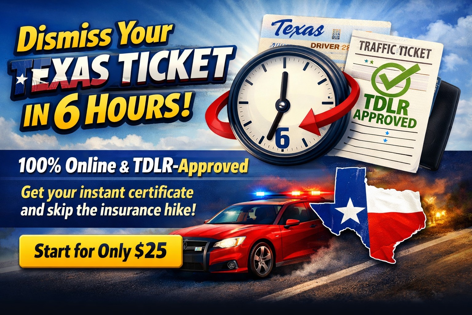 Online Texas Driving Safety Course on Laptop Screen