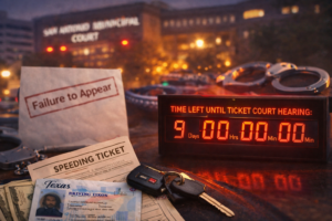 Speeding ticket and court deadline concept related to Austin speeding ticket dismissal in Texas
