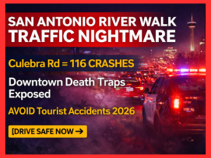 San Antonio River Walk traffic safety guide for 2026 showing downtown roads.