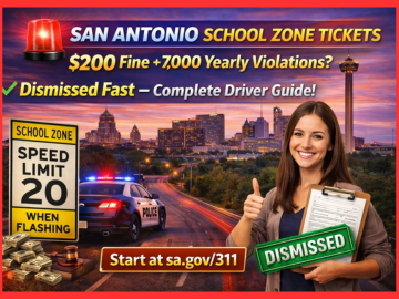 San Antonio school zone ticket dismissal guide with $200 fine and 7,000 yearly violations.