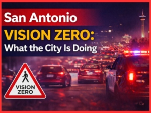 San Antonio Vision Zero plan details for improving pedestrian safety downtown.
